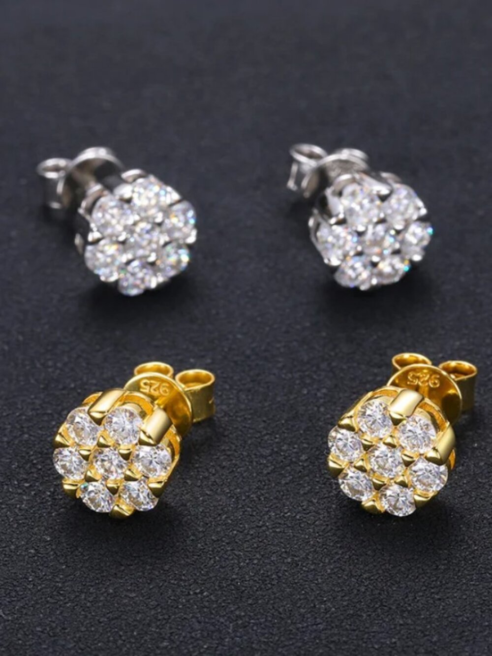 925 Sterling Silver Womens 2ct Diamond Stud Earrings Ladies Small Studs Jewelry - Picture 7 of 7
